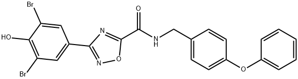 1191252-49-9 3-(3,5-二溴-4-羥基苯基)-N-(4-苯氧基芐基)-1,2,4-惡二唑-5-甲酰胺