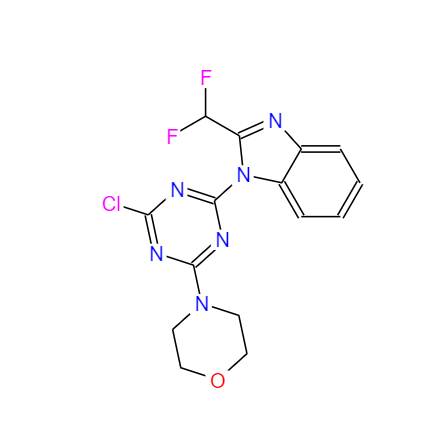 CAS：475111-38-7，4-(4-氯-6-(2-(二氟甲基)-1H-苯并[d]咪唑-1-基)-1,3,5-三嗪-2-基)嗎啉 