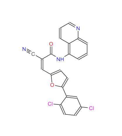 CAS：304896-28-4，2-氰基-3-(5-(2,5-二氯苯基)呋喃-2-基)-N-(喹啉-5-基)丙烯酰胺 