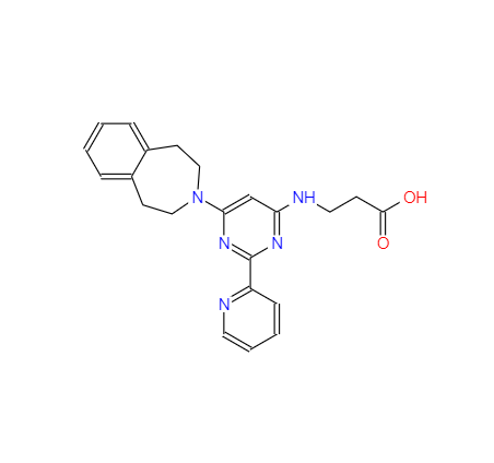 CAS：1373422-53-7，N-[2-(2-吡啶基)-6-(1,2,4,5-四氫-3H-3-苯并氮雜卓-3-基)-4-嘧啶基]-BETA-丙氨酸 