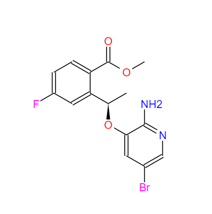 CAS：1454848-00-0，甲 基 (R)-2-(1-((2- 氨 基 -5-溴吡啶-3-氧乙基)-4- 氟苯甲酸 