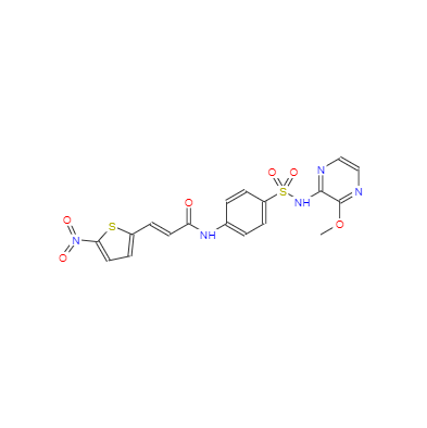 CAS：1360614-48-7，N-[4-[[(3-甲氧基吡嗪基)氨基]磺酰基]苯基]-3-(5-硝基-2-噻吩基)-2-丙烯酰胺