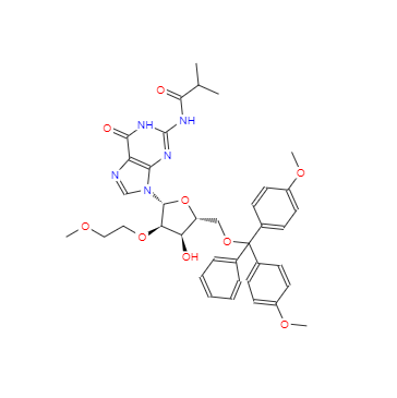 CAS：251647-50-4，5'-O-[二(4-甲氧基苯基)苯基甲基]-2'-O-(2-甲氧基乙基)-N-(2-甲基-1-氧代丙基)鳥苷 