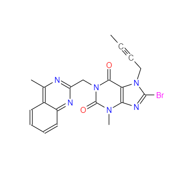CAS：853029-57-9，8-溴-7-(2-丁炔)-3-甲基-1-((4-甲基喹唑啉-2-基)甲基)-黃嘌呤 