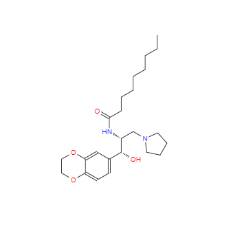 CAS：491833-30-8，N-[(1R,2R)-1-(2,3-二氫苯并[B][1,4]二惡英-6-基)-1-羥基-3-(吡咯烷-1-基)丙-2-基]壬酰胺