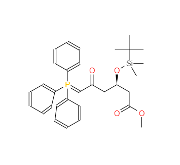 CAS：147118-35-2，(3R)-叔丁基二甲硅氧基-5-氧代-6-三苯基膦烯己酸甲酯