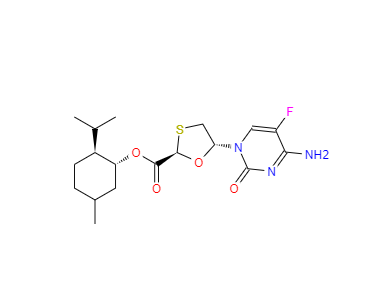CAS：764659-72-5，(2R,5S)-5-(4-氨基-5-氟-2-氧代-1(2H)-嘧啶基)-1,3-噻烷-2-羧酸 (1R,2S,5R)-5-甲基-2-(1-甲基乙基)環(huán)己酯