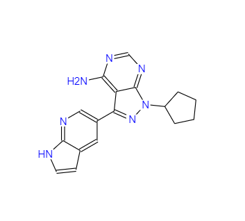 CAS：1092788-83-4，1-環(huán)戊基-3-(1H-吡咯并[2,3-B]吡啶-5-基)-1H-吡唑并[3,4-D]嘧啶-4-胺