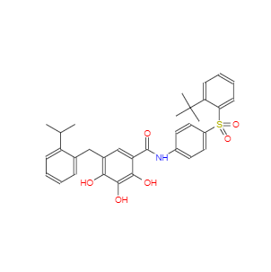 CAS：877877-35-5，N-[4-(2-叔丁基苯磺酰基)苯基]-2,3,4-三羥基-5-(2-異丙基苯基)苯甲酰胺