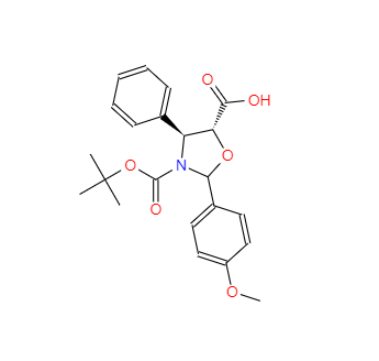 CAS：196404-55-4，(4S,5R)-3-(叔丁氧基羰基)-2-(4-甲氧基苯基)-4-苯基噁唑烷-5-甲酸