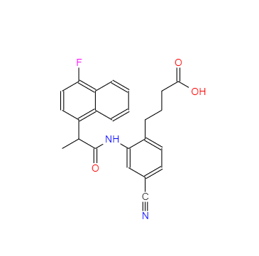 CAS：402473-54-5，4-氰基-2-((2-(4-氟-1-萘基)-1-氧代丙基)氨基)苯基丁酸
