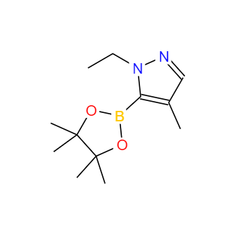 CAS：1047636-01-0，1-乙基-4-甲基-5-(4,4,5,5-四甲基-1,3,2-二惡英羅拉-2-基)-1H-吡唑