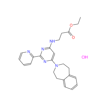 CAS：1797983-09-5，3-((6-(4,5-二氫-1H-苯并[d]氮雜庚烷-3(2H)-基)-2-(吡啶-2-基)嘧啶-4-基)氨基)丙酸乙酯鹽酸鹽