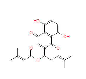 CAS：24502-79-2，β,β-二甲基丙烯酰紫草素 ，